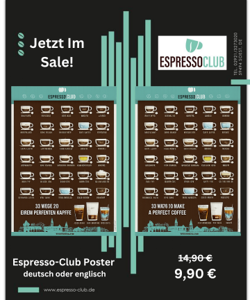 Poster Espresso Club in 2 Sprachen