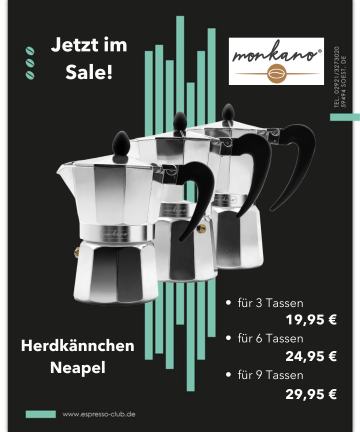 Monkano Herdkännchen Neapel (für 3-9 Tassen)