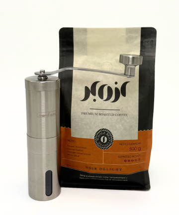 Bundle - Monkano Kaffeemühle Monza + Noir Velvet oder Delight 500g