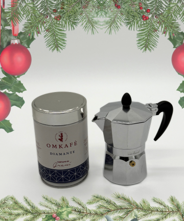 X-MAS Bundle - Monkano Herdkännchen Neapel (für 3 Tassen) + Omkafè Diamante 250g