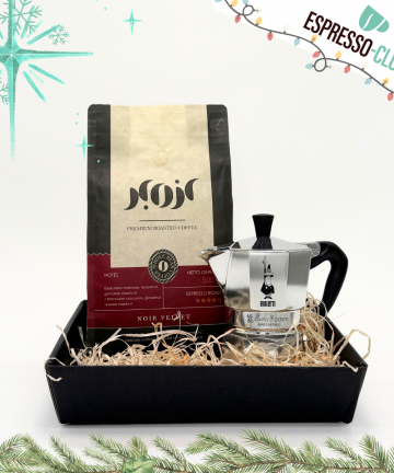 X-MAS Bundle - Bialetti Herdkännchen Alu (für 3 Tassen) + Noir Velvet/Delight 500g