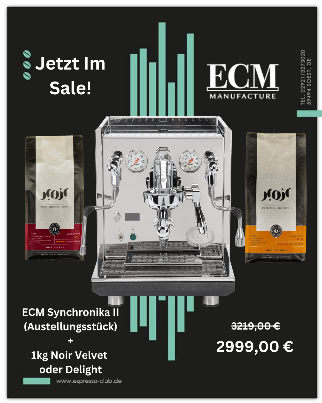 ECM Synchronika II Aussteller + Noir Delight oder Noir Velvet
