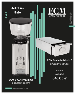 ECM Set S-Automatik 64 Edelstahl poliert + Sudschublade S Edelstahl poliert